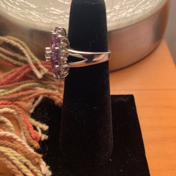 Lavender Rhinestone Ring - Picture 3 of 5
